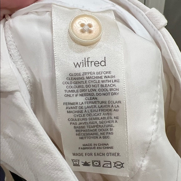 Aritzia Wilfred dress ankle/cropped pants cream size 0 - Picture 4 of 5